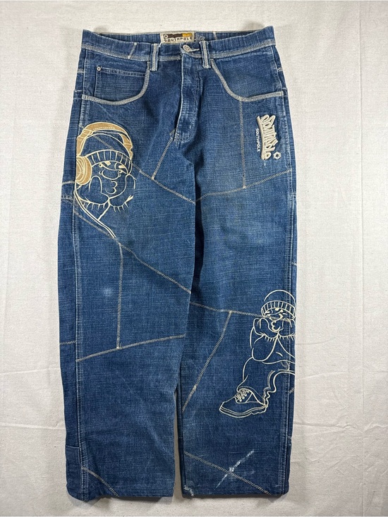 Other - Y2K Baggy Southpole Bboy Jeans All Over Print Embroidery Bboy Character Jeans
